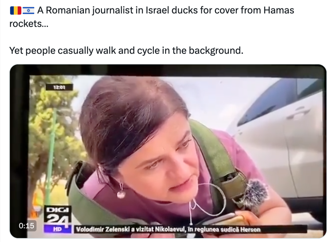 CONTROVERSY SURROUNDS VIRAL VIDEO OF ROMANIAN JOURNALIST’S ACTIONS DURING ISRAEL-HAMAS CONFLICT